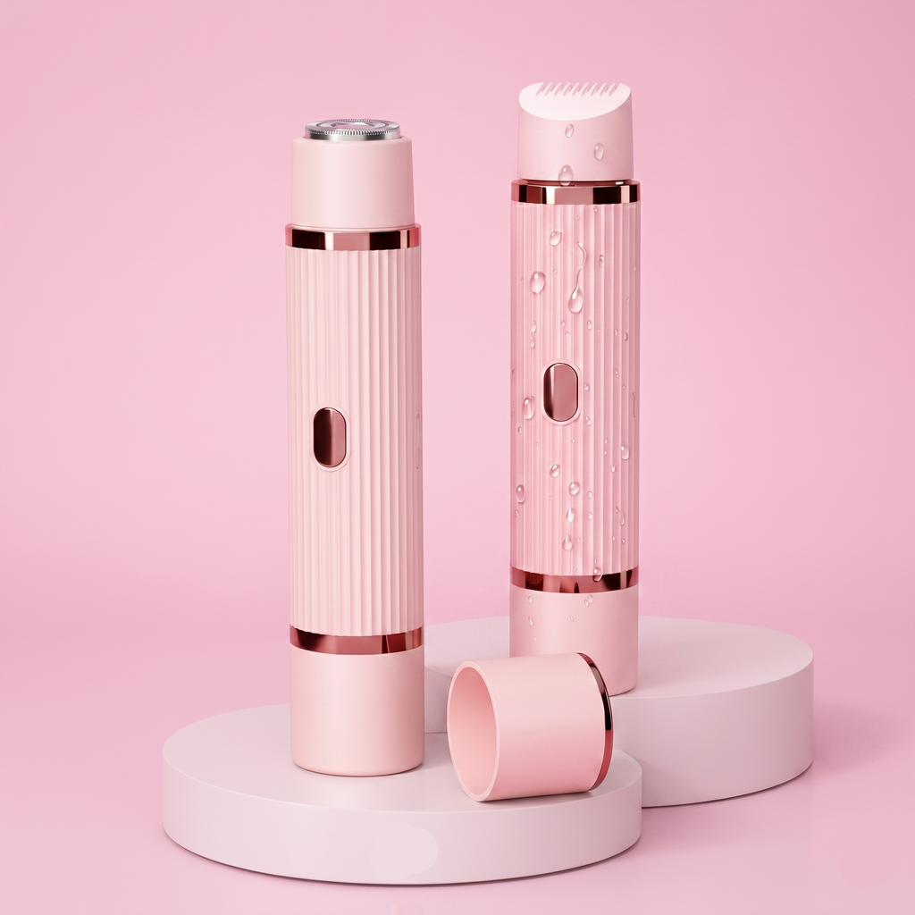 AuraSmooth™-Depilador Elétrico Recarregável com Navalha Dupla e Tecnologia Indolor para Pele Sensível