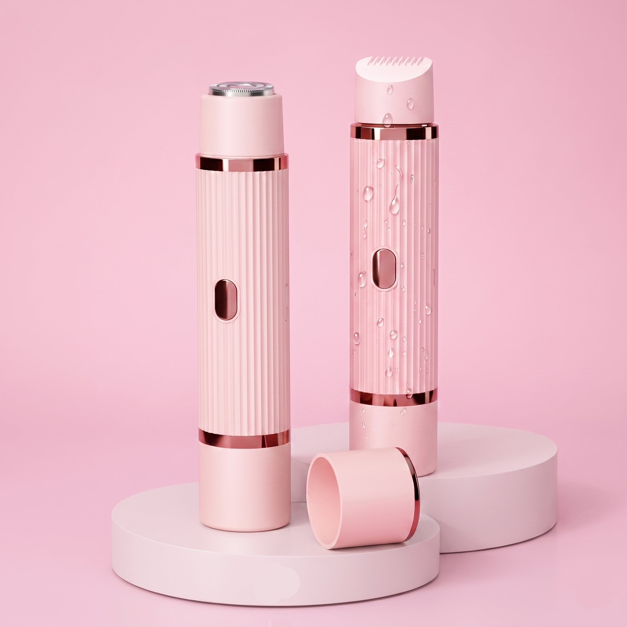 AuraSmooth™-Depilador Elétrico Recarregável com Navalha Dupla e Tecnologia Indolor para Pele Sensível