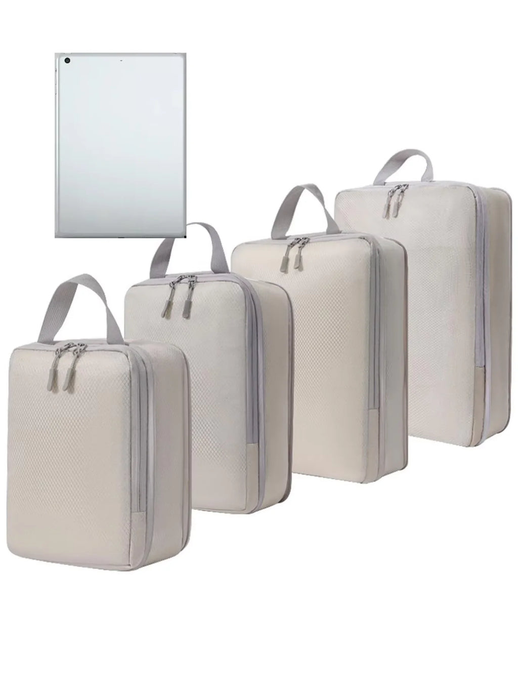 Set4/6pcs Compressible Packing Travel Storage Bag Cubes Waterproof Suitcase Nylon Portable With Handbag Luggage Organizer Ryanai