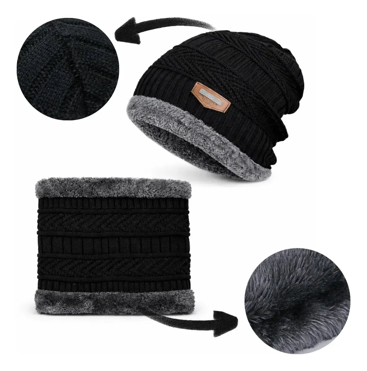 Conjunto Térmico Premium: Touca, Luva e Gola Unissex